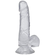 Load image into Gallery viewer, Doc Johnson Dick in A Bag - 6 inch - Suction Cup Base, Total Length: 6 in. (15.2 cm), Insertable Length: 5.25 in. (13.3 cm), Width/Diameter: 1.25 in. (3.2 cm), Crystal Clear TPE
