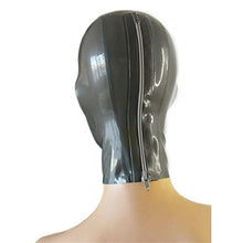 Load image into Gallery viewer, Sexy Latex Head Cover Black leather Latex HeadMask Latex Hood for Party Club Wear Role Play ,Zipper Open
