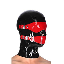 Load image into Gallery viewer, BERMEL Latex Hood Rubber HeadMask,Latex Head Cover,Back Zipper,Natural Latex Handmade for Unisex Cosplay Club Wear (XS)
