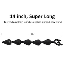 Load image into Gallery viewer, Super Long 14 inch Silicone Anal Beads, Butt Plug Toy with Little Devil Demon Design, Prostate Massager Anus Plug Toy for Men Women Adults Couples (L)
