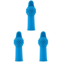 3pcs Female Adult Vibration Stimulate Supplies Finger Massage Couple Blue Products Life