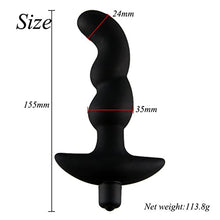 Load image into Gallery viewer, ERUN Vibrating Butt Plug Vibrating Anal Beads Butt Plug - Flexible Silicone 10 Vibration Modes Graduated Design Anal Sex Toy Dildo Soft Anal Vibrator Waterproof for Men Women
