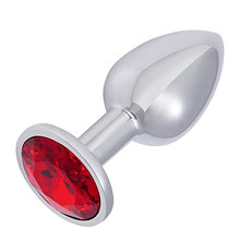 Load image into Gallery viewer, Hmxpls Small Anal Plug, Anal Toy Plug Beginner, Personal Sex Massager, Stainless Steel Butt Plug for Women Men Couples Lover, Red
