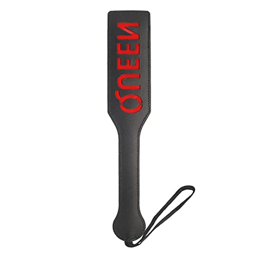 VENESUN Queen Spanking Paddle, 12.6inch Faux Leather Paddles for Adults BDSM Play, Black