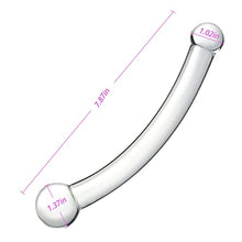 Load image into Gallery viewer, Double Ended Realistic G Spot Dildo 7.87Inch Clear Glass Penis with Different Size Ends Double Wand Adult Sex Toy for Men Women Lesbian Gay
