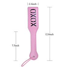 Load image into Gallery viewer, XOXO Spanking Paddle for Adults Sex Play, Venesun 12.8inch Total Length BDSM Faux Leather Paddle, Pink
