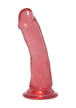 Load image into Gallery viewer, Doc Johnson Crystal Jellies - Slim Dong - 6.5 Inch - 1.5&quot; Wide - Strong Suction Cup Base - O-Ring Harness Compatible Dildo, Pink
