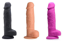 Load image into Gallery viewer, Strap U Power Pecker 7&quot; Silicone Dildo with Balls - Flesh,1 Count, 123313
