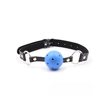 Load image into Gallery viewer, FHBWQY Sexy BDSM Binding Toys Open Mouth, Plug Mouth, Sex, Leather Mouth Ball with Holes, Adult Passion Props (Color : Large)
