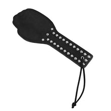 Load image into Gallery viewer, HEALLILY Adults Flirting Paddle Bat Leather Palm Shaped Restraint Toy Flirting Slapper Role-Play Supplies for Couples Adults Lover (Black)
