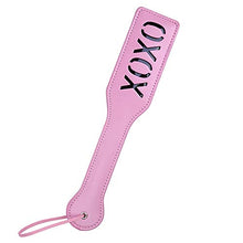 Load image into Gallery viewer, XOXO Spanking Paddle for Adults Sex Play, Venesun 12.8inch Total Length BDSM Faux Leather Paddle, Pink
