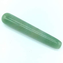 Load image into Gallery viewer, DingSheng 4&quot; Natural Quartz Crystal Massage Wand Crystal GuaSha Massage Tool Relaxing Reiki Healing Stone Body Chakra Face Massage Acupuncture Therapy (Green Aventurine)
