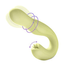 Load image into Gallery viewer, Clitoral Licking Rotating G Spot Vibrator Honey Play Box Joi  3 in 1 Clit Tongue Dildo Vaginal Vibrating Stimulator Adult Sex Toys with 7 Rotating&amp; 7 Clit Licking Modes Massager Butt Plug (Yellow)
