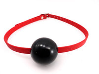 M2M Ball Gag Biothane Rubber, Red, 6.3 Ounce