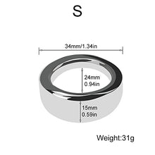 Load image into Gallery viewer, Tabuy Stainless Steel Male Cock Ring Glans Ring Metal Penis Ring Delayed Ejaculation Increase Stimulation Sex Toys for Men (Small)
