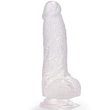 Load image into Gallery viewer, Realistic Dildo 7.8 Inch G Spot Dildo with Suction Cup for Hands-Free Play, Flexible Waterproof Dildo Realistic Penis Adult Sex Toy for Female Pleasure Clear
