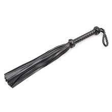 Load image into Gallery viewer, VENESUN Bondage Spanking Flogger, 18.9inch Faux Leather Whips for Adult BDSM Play, Black
