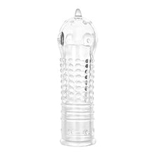 Load image into Gallery viewer, EIS Nubbed Penis Sleeve - Textured Cock Sleeve, Penis Sheath for Intense Stimulation - Flexible, Partner Pleasure, 15cm (Transparent)
