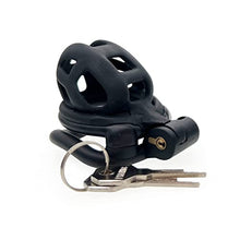 Load image into Gallery viewer, FYJENNICC Upgraded New Material Cobra 2.0 Male Chastity Device with 4 Rings Black (Nub)
