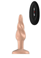 Bottom Line Model 5 Rubber Vibrating Buttplug, Flesh, 5 Inch