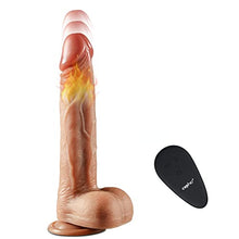 Load image into Gallery viewer, 8.5&quot; Thrusting Realistic Dildo Vibrator Sex Toy for Women, Eupher 6M Remote Heating &amp; Vibrating Dildo for G Spot Clitoral Anal Stimulator, 3 Thrusts &amp; Rotations 9 Vibrations Silicone Suction Cup Dildo
