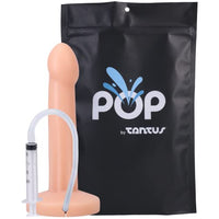 POP Squirting Dildo by TANTUS | Adult Sex Toys for Couples Play, Recreates Ejaculation, Sexual Pleasure Tools for Women & Men | Body Safe Silicone Dildo Adult Toys - Cream (Bagged)