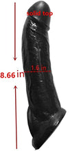 Load image into Gallery viewer, -New Reusable Sleeve Length for Male Extender Expander Extender Enhancer Ball Stretch SleeveBlack 8.66in35705
