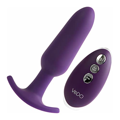 VeDO Bump Plus Rechargeable Vibrating Waterproof Anal Vibe with Remote Control - Deep Purple