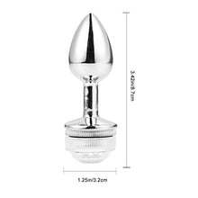 Load image into Gallery viewer, 1 Set Anal Butt Plug Vibrator Remote Control Anal Plug Vibrating Anal Trainer SM Slave Anal Toys-Silver S
