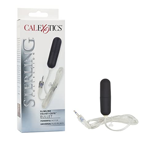 CalExotics Sterling Collection - Wired Bullet Egg Vibrator - Remote Control Sex Toys for Couples - Adult Vibe Massager - Black - 2.2 Inch