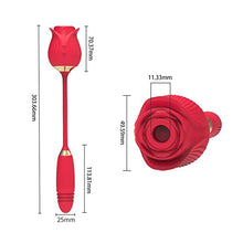 Load image into Gallery viewer, Ladies Rose Toy Vibrator - Clitoral Stimulator Tongue Licking Insertion G-spot Massager, Rose Adult Toy Game, Clitoral Nipple licker for Ladies Men Couples.
