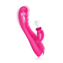 Load image into Gallery viewer, Clitoral G Spot Toy Rose for Women Vibrator Pleasure Rabbit Dual Motor Waterproof Sucking Cordless Sucker Soft Thrusting Silent Wand Nipple Silicone Training Telescopic
