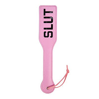 VENESUN Faux Leather Slut Spanking Paddle for Sex Play, 12.8inch Total Length Paddle for Adults, Pink