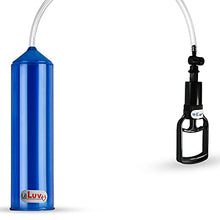 Load image into Gallery viewer, LeLuv Vacuum Pump Easyop Blue 2 Inch Diameter x 9 Inch Length Cylinder Tgrip Handle Clear Kink-Resistant Hose
