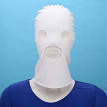 Load image into Gallery viewer, Hedmy Unisex Sexy Head Mask Shiny Hood Headgear Role Playing Game Erotic Open Mouth Hood Mask White C One Size

