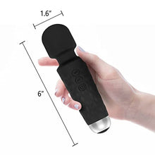 Load image into Gallery viewer, Vibrator Wand Sex Toys, G-Spot Dildo Vibrator, Mini Massager, Clitoral Stimulator Adult Toys, 8 Speeds 20 Patterns- Cordless Personal Massager, Rechargeable Handheld Silent Sex Toy for Women (Black)
