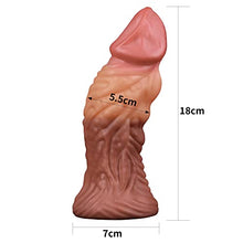 Load image into Gallery viewer, 9&#39;&#39; Squirt Extreme Dildo, 7&#39;&#39; Dual Layered Platinum Silicone Plug
