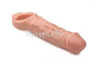 Thin Veiny Penis Sheath ERECTION Enhancer Extension Enlarger Sleeve