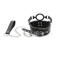 Load image into Gallery viewer, Detachable traction chain couple bed game props with silicone mouth ring collar
