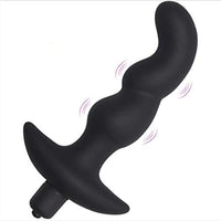 ERUN Vibrating Butt Plug Vibrating Anal Beads Butt Plug - Flexible Silicone 10 Vibration Modes Graduated Design Anal Sex Toy Dildo Soft Anal Vibrator Waterproof for Men Women