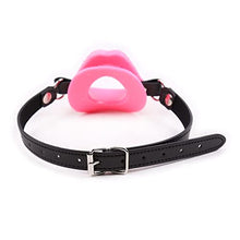 Load image into Gallery viewer, LSCZSLYH PU Leather Silicone Mouth Ball BDSM Bondage Lips Ring Open Gag Ball Adult Slave Erotic Toy for Couples Toys (Color : SM94-7, Size : A)
