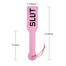 Load image into Gallery viewer, VENESUN Faux Leather Slut Spanking Paddle for Sex Play, 12.8inch Total Length Paddle for Adults, Pink
