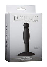 Load image into Gallery viewer, Doc Johnson Platinum Premium Silicone - The Minis - Smooth - Medium - 4.0 in. Long and 0.8 in. Wide - Butt Plug - Petite Anal Toy - Great for Beginners - Black
