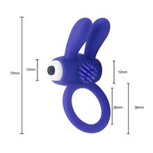 Load image into Gallery viewer, 2pcs Men Silicone Rabbit Vibrating Rings Wearable Mini Vibrator Spotter Stimulator for Men Women
