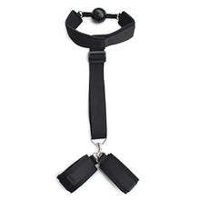 Load image into Gallery viewer, star365 Black Adjustable Behind The Back Hand Restraints with Ball Gag
