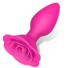 Load image into Gallery viewer, Rose Anal Plug Silicone Butt Plug for Anal Play, Anal Sex Toy Waterproof Adult Toy for Women Pleasure Pink
