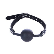 Load image into Gallery viewer, THAT NIGHT Silicone Gag Adult Games Toys,Mouth Gag PU Leather Accessories Adjustable Open Mouth Ball for Men Women Black
