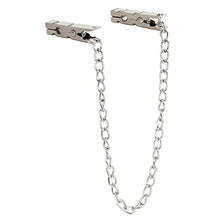 Load image into Gallery viewer, BKRS 1/2PCs Stainless Steel Nipple Clamps with Chain, Adjustable Nipple Clips for Sex Pleasure, Nipple Toys for Couple Flirting, Non Piercing Nipple Clamps (with a Chain)
