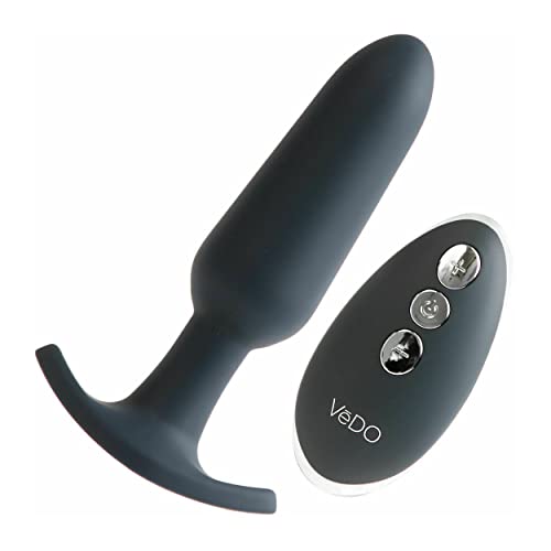 VeDO Bump Plus Rechargeable Vibrating Waterproof Anal Vibe with Remote Control - Just Black