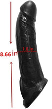 Load image into Gallery viewer, -AM65501New Reusable Sleeve Length for Male Extender Expander Extender Enhancer Ball Stretch SleeveBlack 8.66in75225
